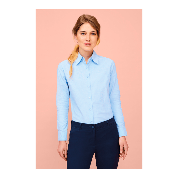 Oxford-Hemd mit langen Ärmeln für Damen Oxford-Hemd mit langen Ärmeln für Damen